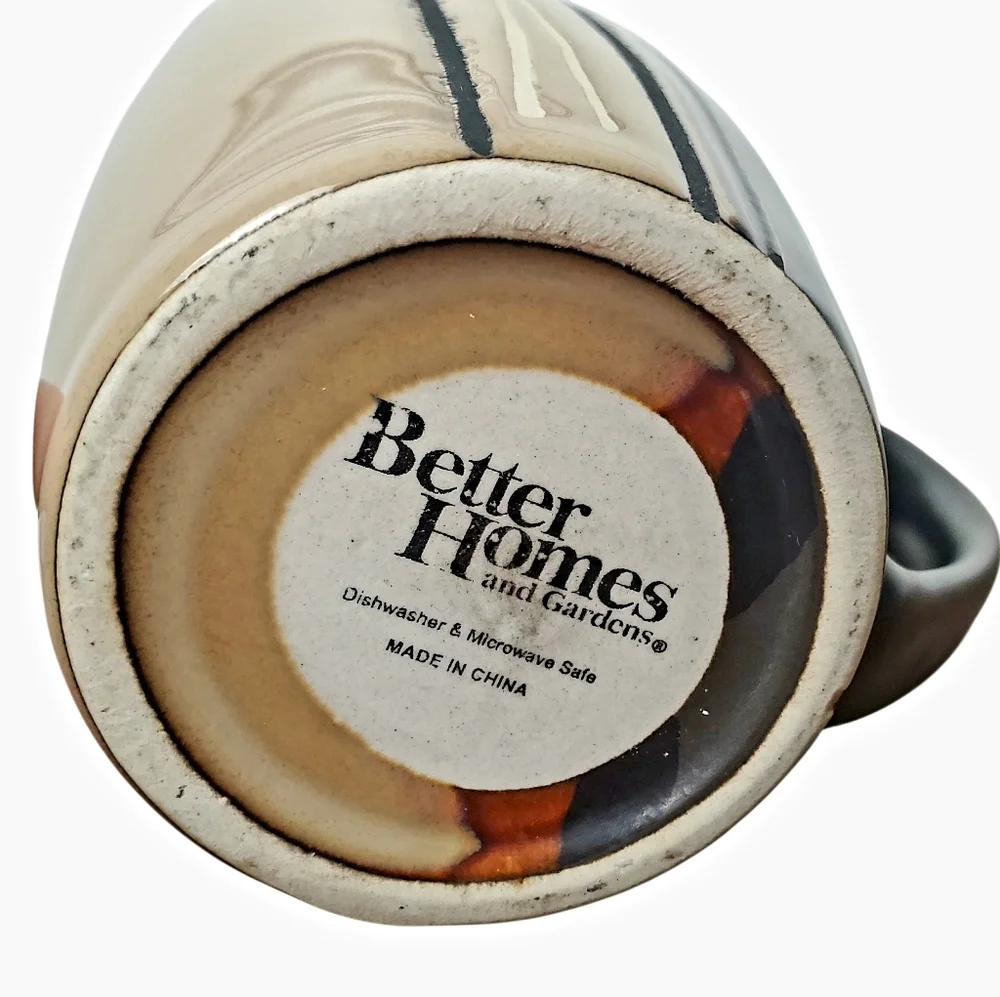 Vntg Better Homes & Gardens "Bazaar Brown" Stoneware Coffee Mug - Picture 3 of 6